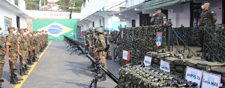Arsenal de Guerra do Rio realiza mais uma entrega de Materiais de Emprego Militar - Morteiros 81 mm e Equipamentos de Visão Noturna